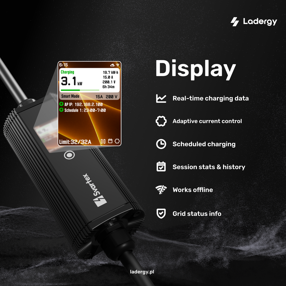 Portable EV Charger 16A Type 2 – 3.7 kW Mobile Charging Solution